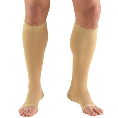 Truform Stockings Knee High Open Toe: 30-40 mmHg XL BEIGE (0845-XL)